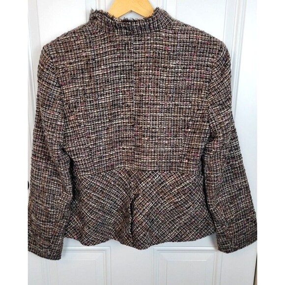 Classiques Entier Tweed Wool Blend Blazer Jacket Size L - Picture 5 of 6